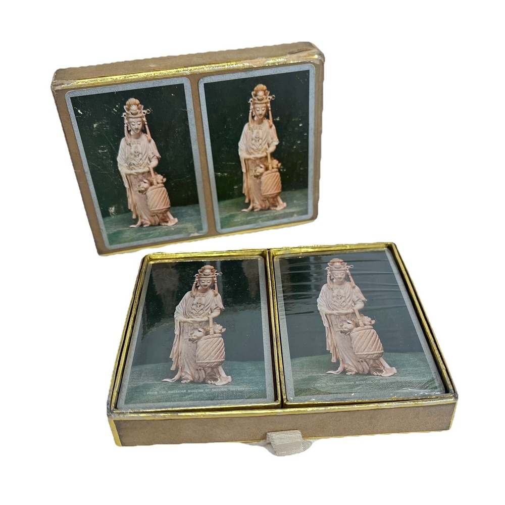 Congress Double Deck‎ Canasta Art Museum Playing Cards Pull Drawer Box Sealed